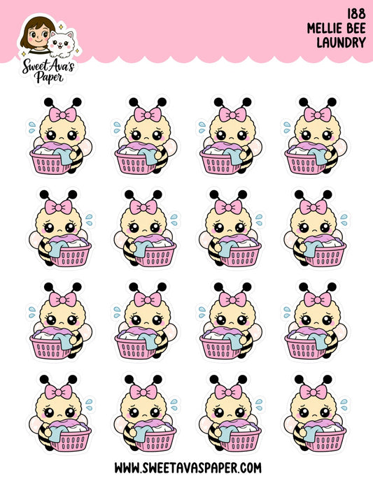 Mellie Bee Laundry Day Planner Stickers [188]