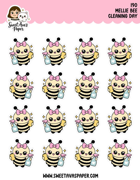 Mellie Bee Cleaning Day Planner Stickers [190]
