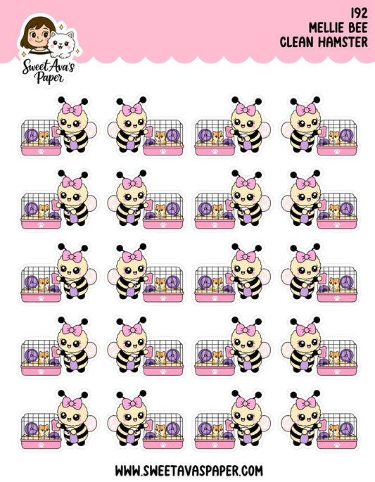 Mellie Bee Clean Hamster Cage Planner Stickers [192]