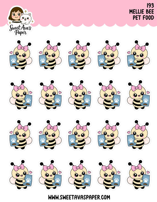 Mellie Bee Pet Food Planner Stickers [193]