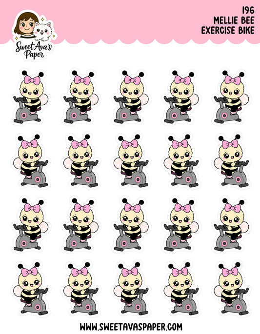 Mellie Bee Excercise Bike Planner Stickers [196]