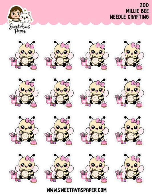 Mellie Bee Needle Crafting Planner Stickers [200]