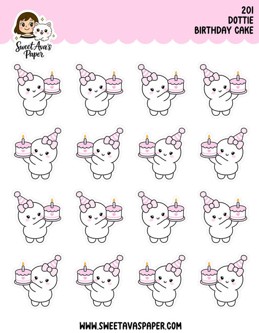Dottie Birthday Cake Planner Stickers [201]