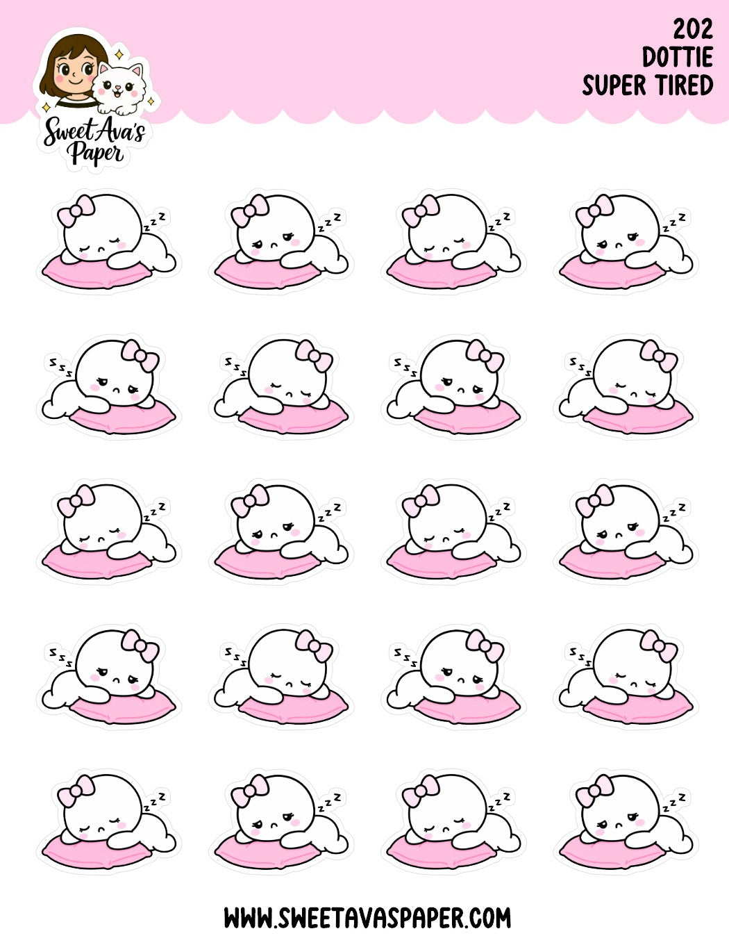 Dottie Super Tired Planner Stickers [202]