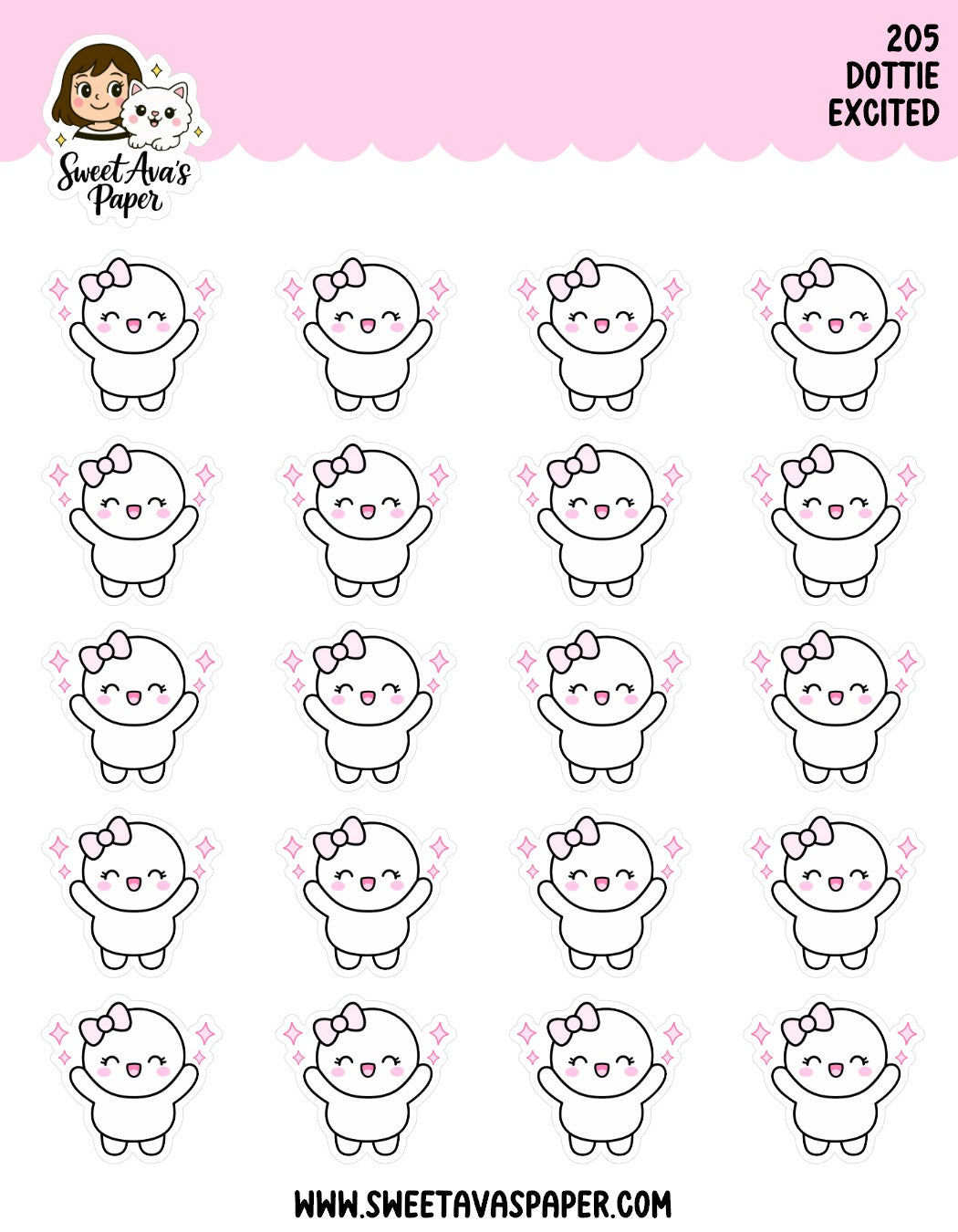 Dottie Excited Planner Stickers [205]