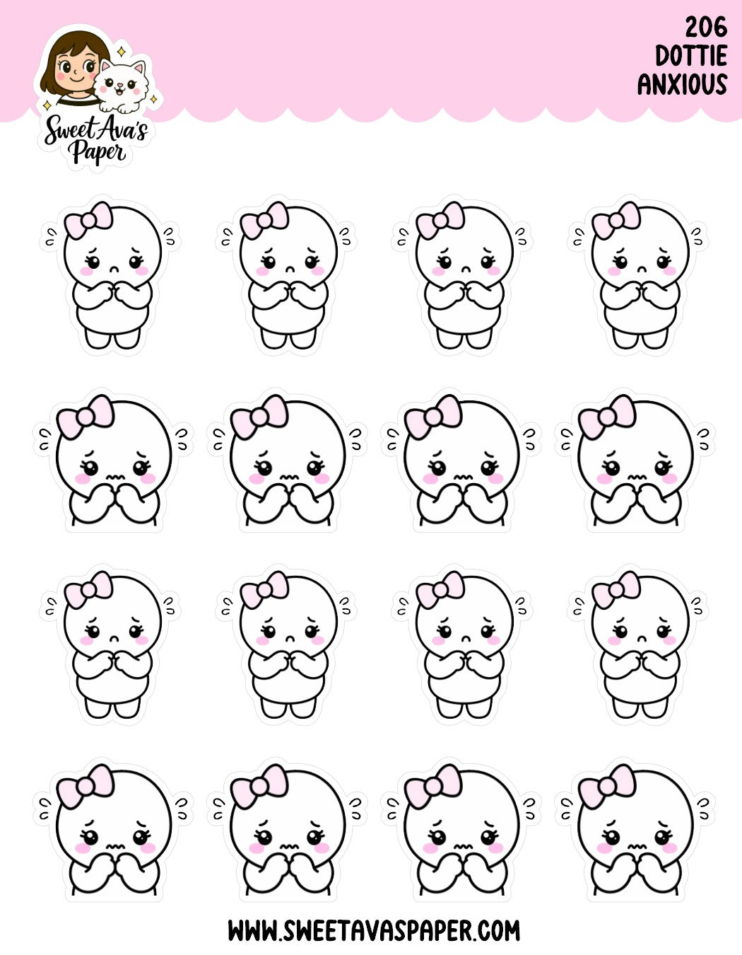 Dottie Anxious Planner Stickers [206]