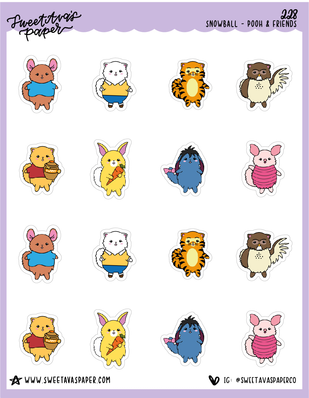 Winnie & Friends Magical Stickers - Snowball The Cat - [228]