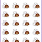 Thanskgiving Turkey Stickers - Snowball The Cat - [230]
