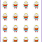 Wonder Kitty Stickers - Snowball The Cat - [239]