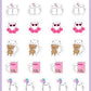 Valentine's Day Mix Planner Stickers - Snowball The Cat - [450]