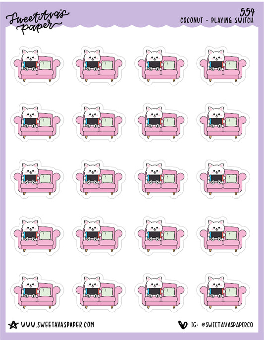 Video Games Planner Stickers - Coconut the Puppy [554]