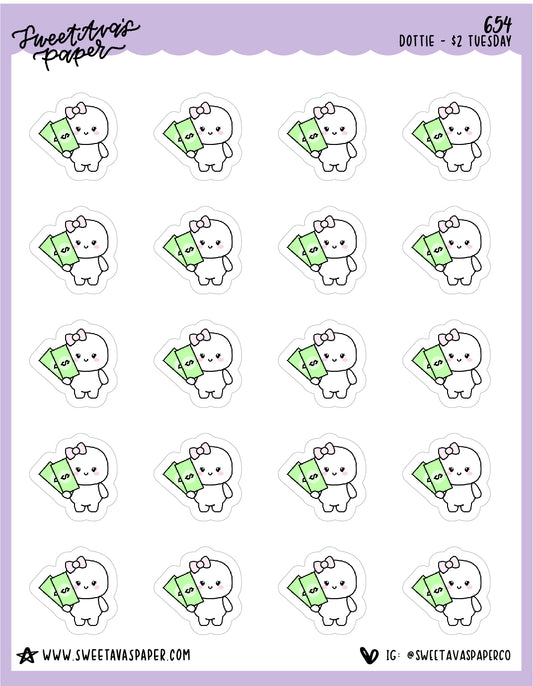 Two Dollar Tuesday Planner Stickers - Dottie The Sugar Bug - [654]