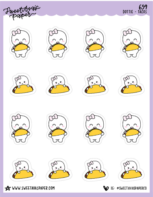 Taco Planner Stickers - Dottie The Sugar Bug - [659]