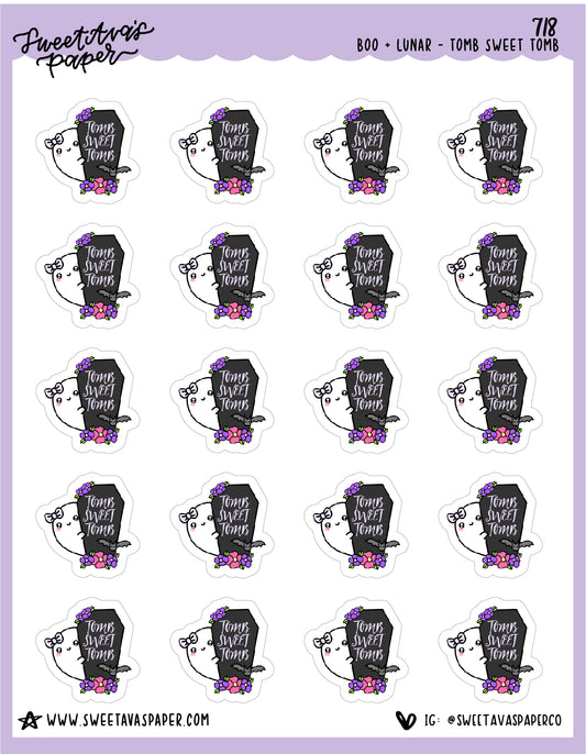 Tomb Sweet Tomb Planner Stickers - Boo and Lunar [718]
