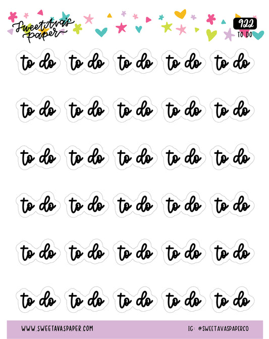 To Do Planner Stickers - Script / Text - [922]