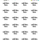 Work From Home Planner Stickers - Script / Text - [960]
