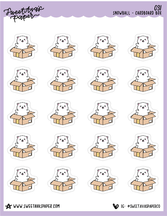 Package Stickers - Snowball The Cat - [031]