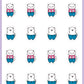 Weight Loss / Gain Stickers - Snowball The Cat - [037]