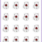 Roses Stickers - Snowball The Cat - [041]