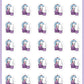 ICON SIZE - Vanity Make Up Stickers - Snowball The Cat - [060]
