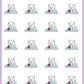 Nail Appointment Stickers - Snowball The Cat - [062]