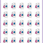 ICON SIZE - School Backpack Stickers - Snowball The Cat - [063]