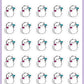 ICON SIZE - Hair Dryer Stickers - Snowball The Cat - [065]