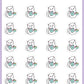 ICON SIZE - Tea Time Stickers - Snowball The Cat - [076]