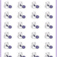 ICON SIZE - Knitting Stickers - Snowball The Cat - [089]