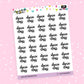 Dance Class Planner Stickers - Script / Text - [1014]