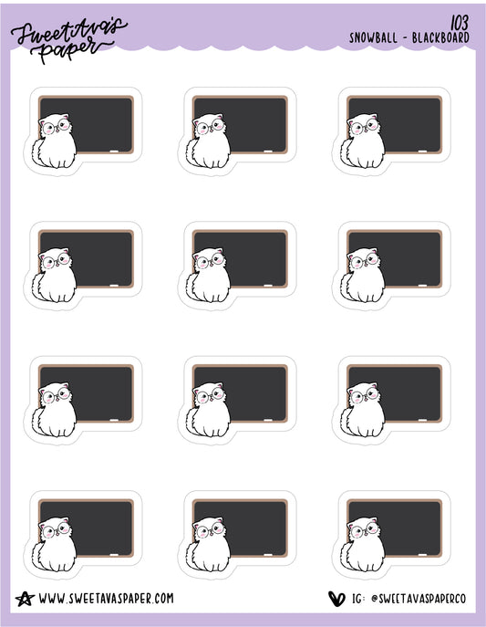 Teacher Stickers - Snowball The Cat - [103]