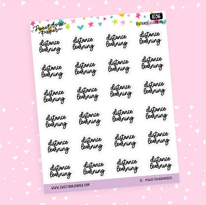 Distance Learning Planner Stickers - Script / Text - [1056]