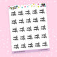 Wash Masks Planner Stickers - Script / Text - [1057]