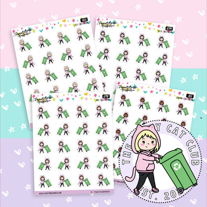 Recyle Planner Stickers - The Kitty Cat Club