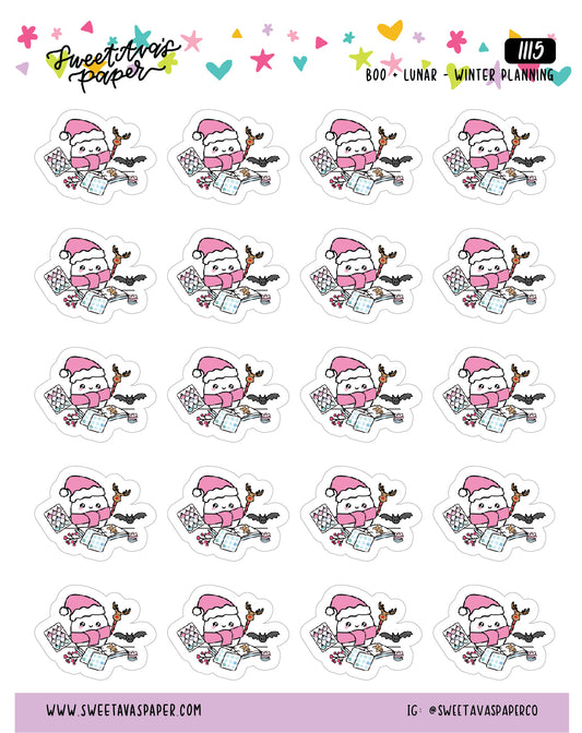 Winter Planning Planner Stickers - Boo and Lunar - [1115]