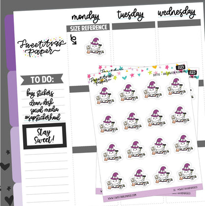 Witchy Halloween Planning Planner Stickers - Dottie The Sugar Bug - [1125]