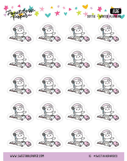 Winter Planning Planner Stickers - Dottie The Sugar Bug - [1126]