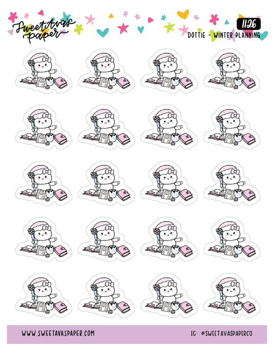 Winter Planning Planner Stickers - Dottie The Sugar Bug - [1126]