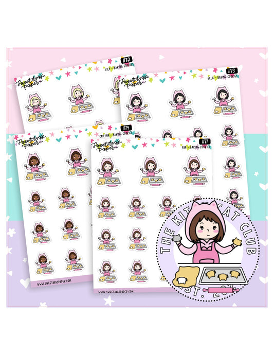 Bake Cookies Planner Stickers - The Kitty Cat Club