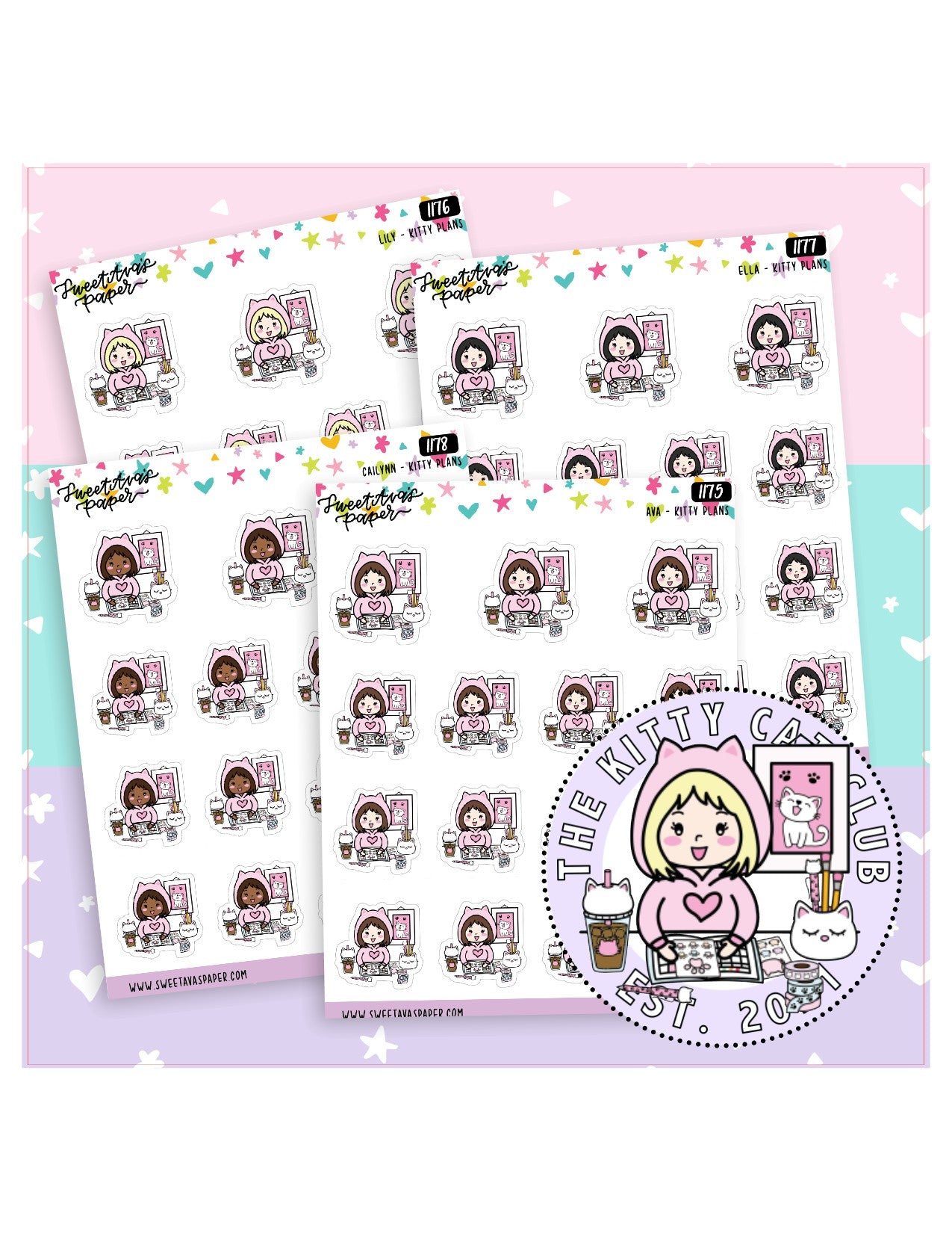 Cat Icon Planning Planner Stickers - The Kitty Cat Club