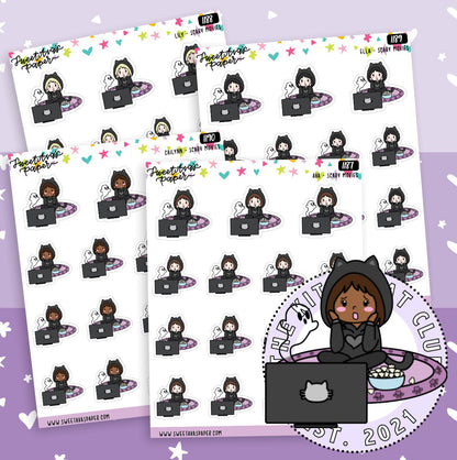 Scary Movies Planner Stickers - The Kitty Cat Club