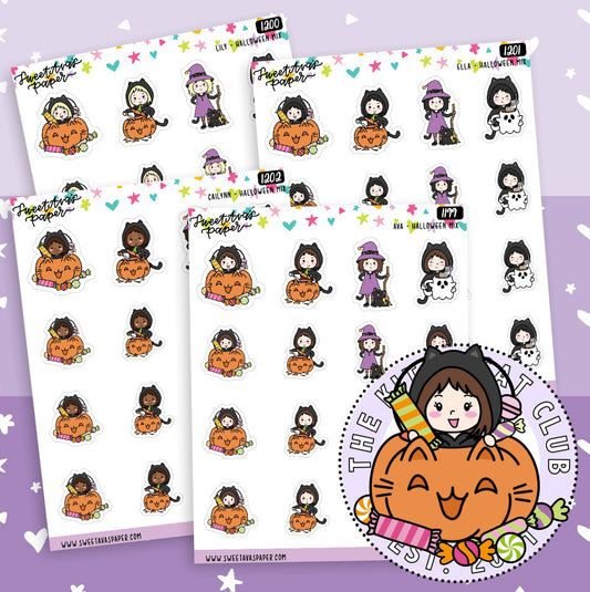 Halloween - Fall Mix Planner Stickers - The Kitty Cat Club