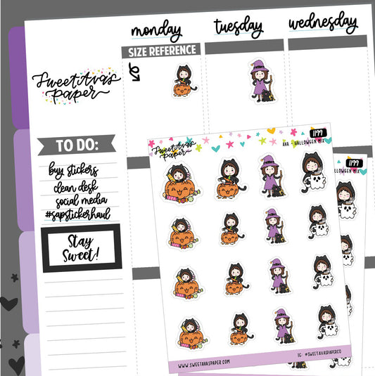 Halloween - Fall Mix Planner Stickers - The Kitty Cat Club