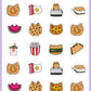 Food Stickers - Cat Shaped Icons - [120]