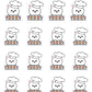 Baking Cookies Planner Stickers - Coconut the Puppy [1215]