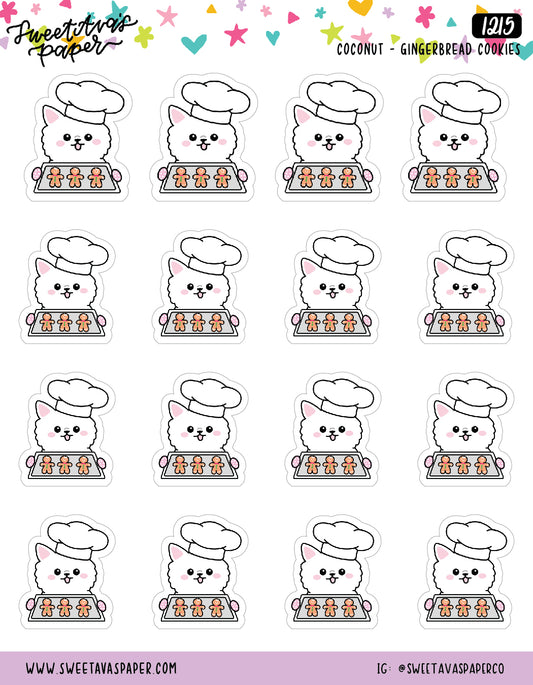 Baking Cookies Planner Stickers - Coconut the Puppy [1215]