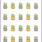 Cactus Stickers - Cat Shaped Icons - [122]