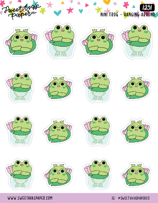 Hanging Around The Pond Planner Stickers - Nini Frog [1251]