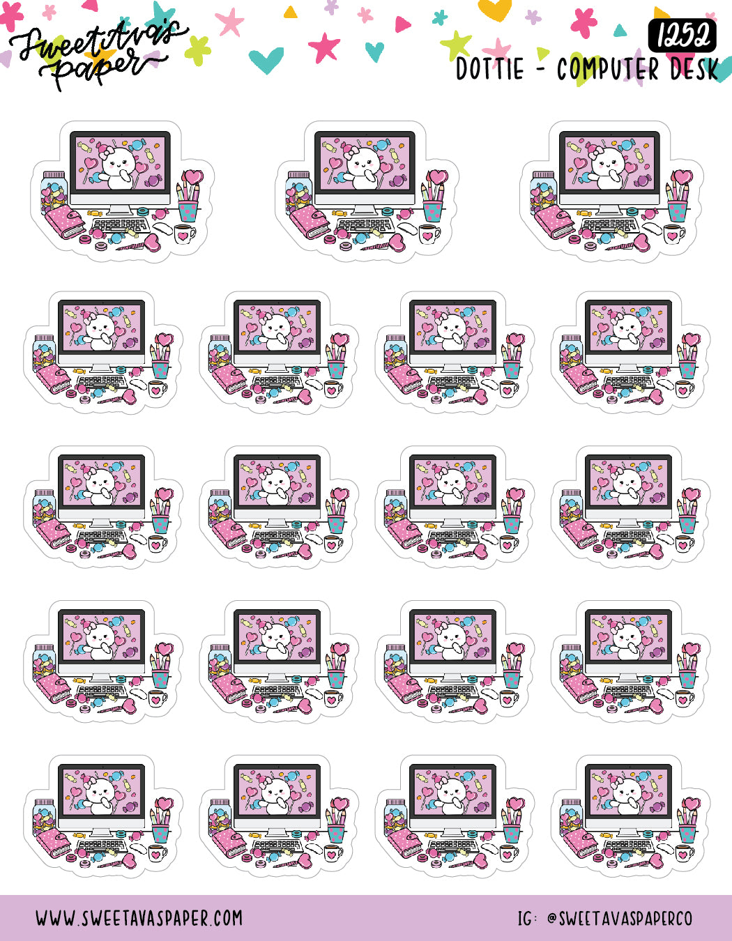 Candy Desktop Planner Stickers - Icon Stickers - Dottie - [1252]