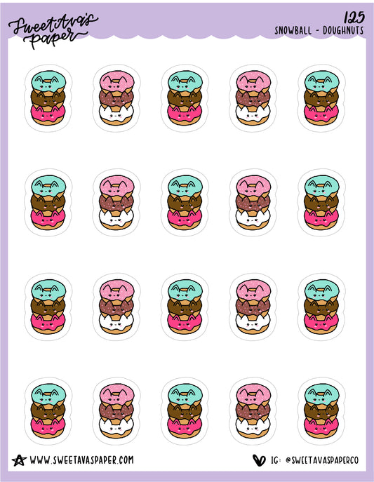 Doughnut Stickers - Cat Shaped Icons - [125]